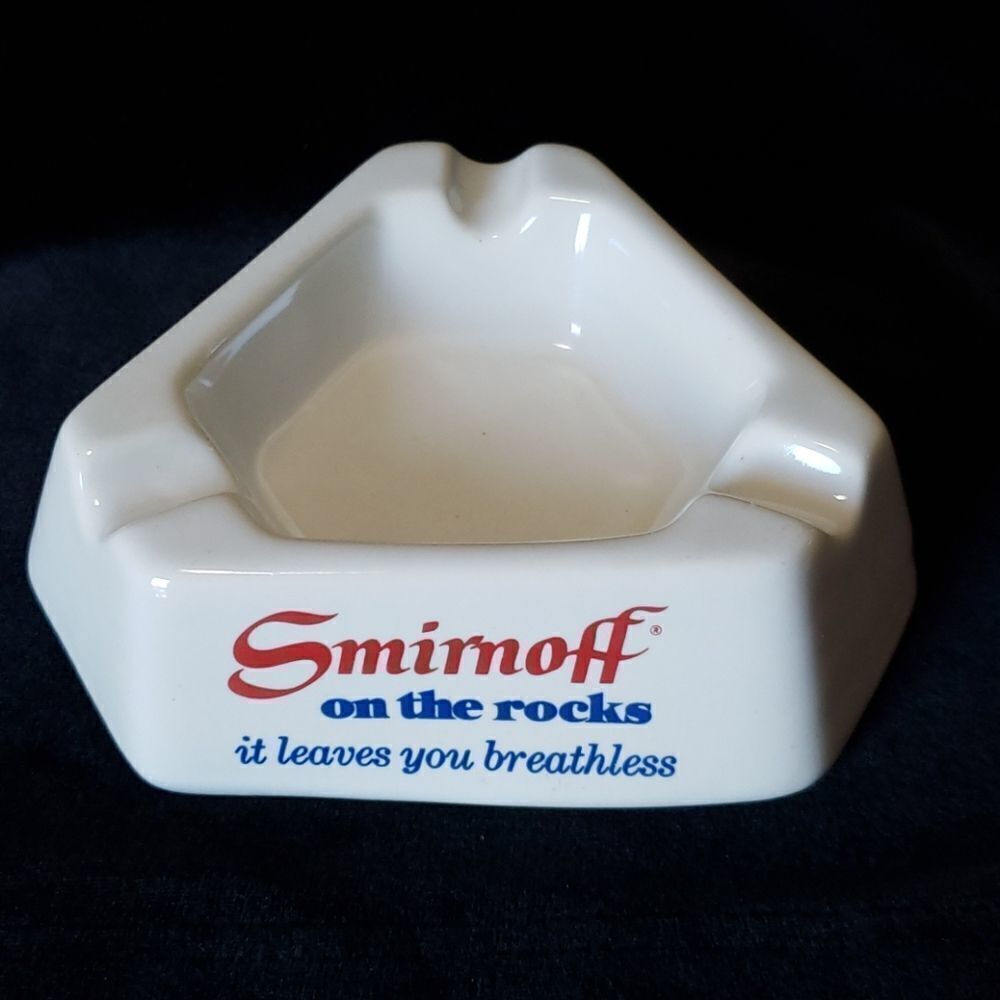 Vintage Smirnoff Ceramic Ashtray